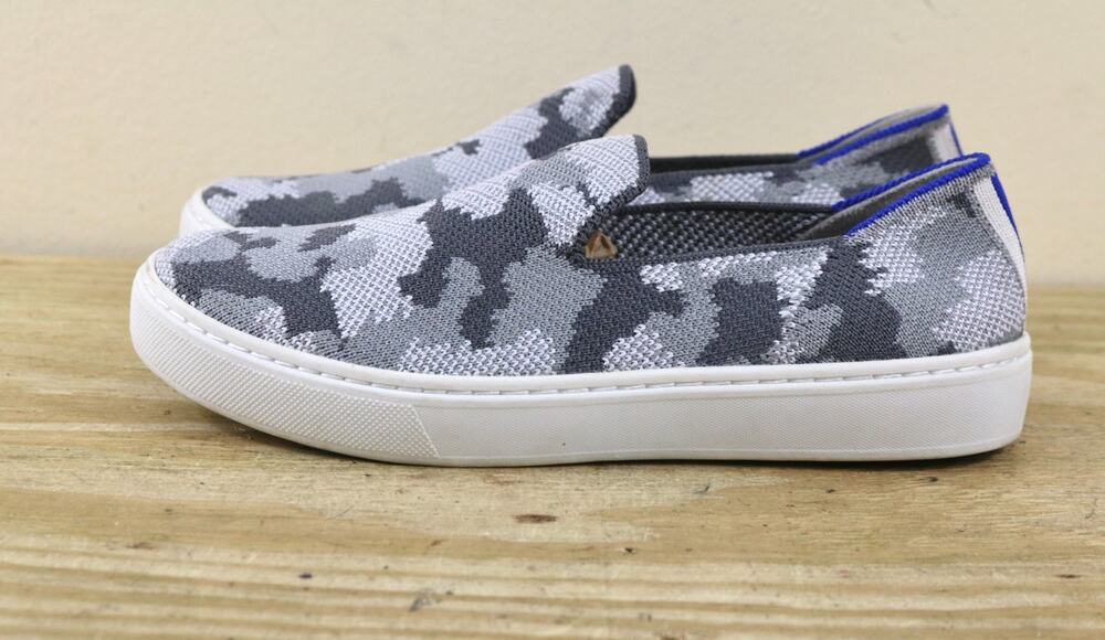 Rothys 2 Sneakers Gray White Camouflage The Kids Sneaker Slip On Shoes
